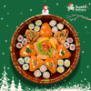 🌙 Salmon Fiesta Platter (26 pcs) + Onigiri (7 pcs) + Sashimi