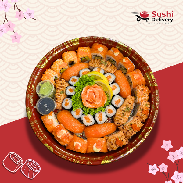 ⭐ Premium Salmon Platter (35 pcs) + Sashimi