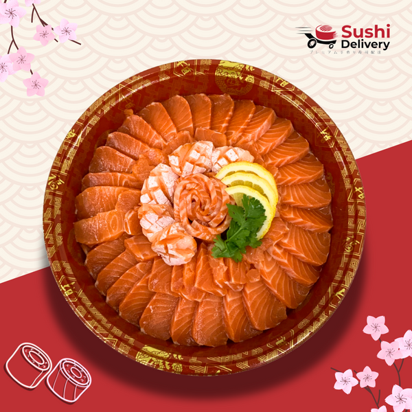 ⭐ Salmon Sashimi Platter (55 pcs) +  Salmon Belly
