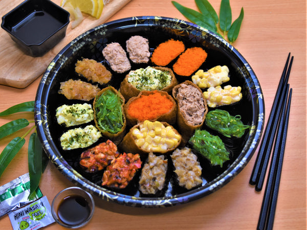 Gunkan Inari Platter (21 pcs) - Sushi Delivery Malaysia | Best Sellers, Gunkan, Platter