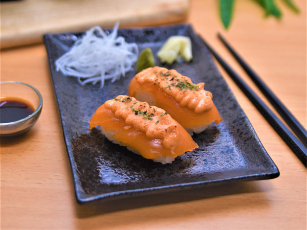 Salmon Mentai Nigiri (2 pcs) - Sushi Delivery Malaysia | Nigiri sushi, Salmon