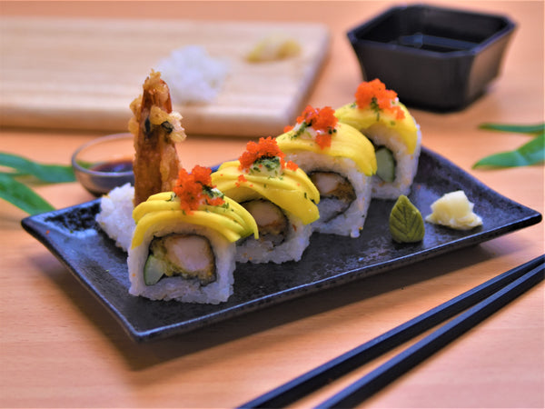 Mango Dragon Maki (4 pcs) - Sushi Delivery Malaysia | Best Sellers, Mango Dragon Maki, Ura maki