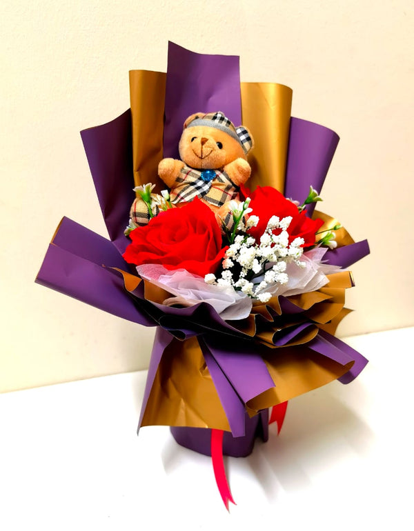 Teddy Bear Rose Bouquet Gift